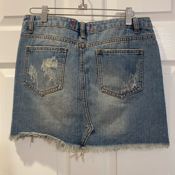 Distressed Denim Skirt| Signature Eight - Picture 2 of 2
